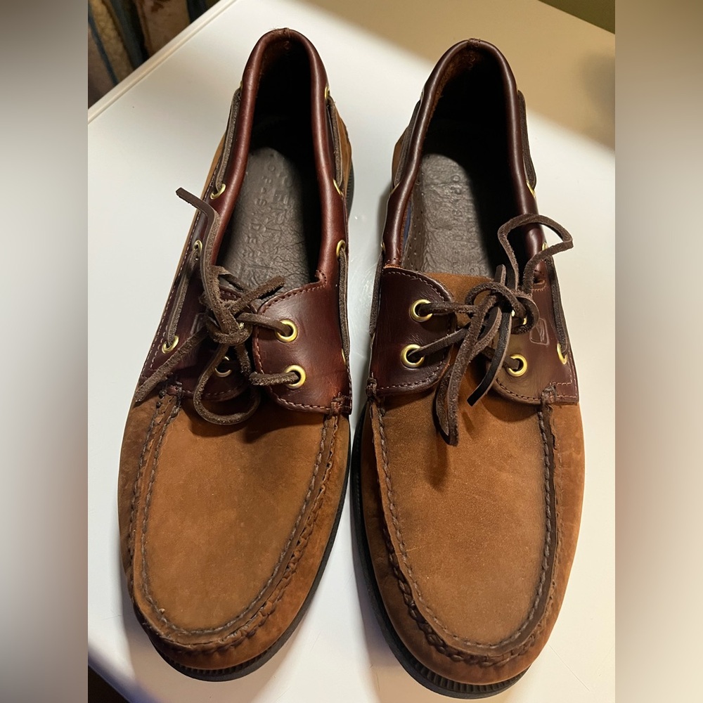 Classic Sperry Brown Leather Boat Shoes Men’s 10.5